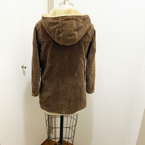 Hanasaki New York-ite 1970's Vintage Japanese Corduroy Hooded Toggle Jacket S - Picture 3 of 10